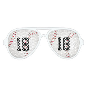 Baseball with your own number Sports Gift Aviator Sunglasses