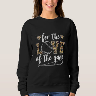 Baseball Womens Leopard Pattern Softball Baseball  Sweatshirt