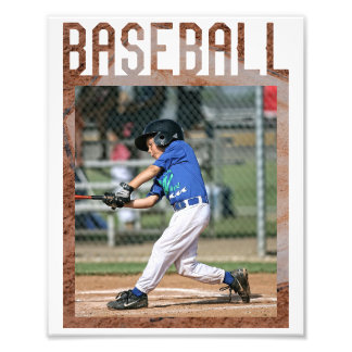 Baseball Word Background..Baseball Fans Photo Print