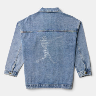 Baseball Word Cloud Baseball Sports Fan Baseball  Denim Jacket