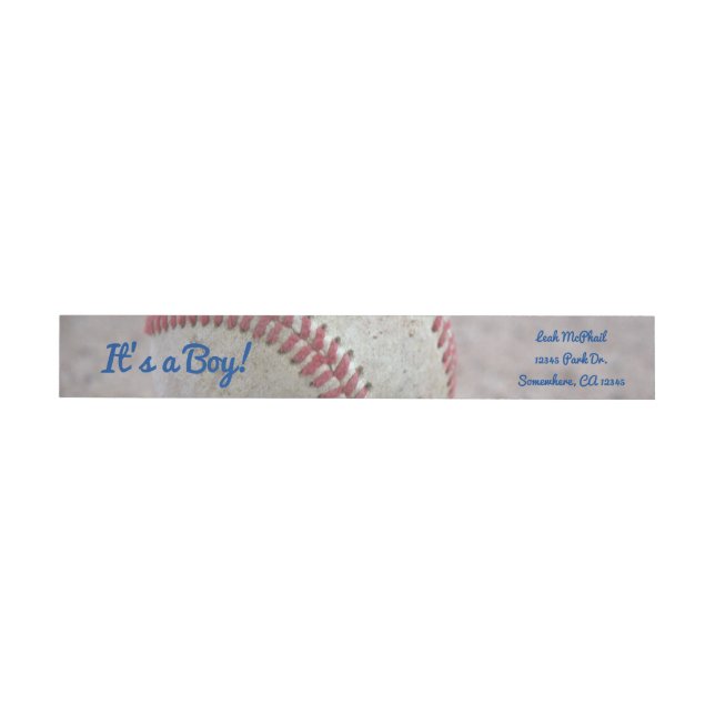 Baseball Wrap Around Label (Individual)