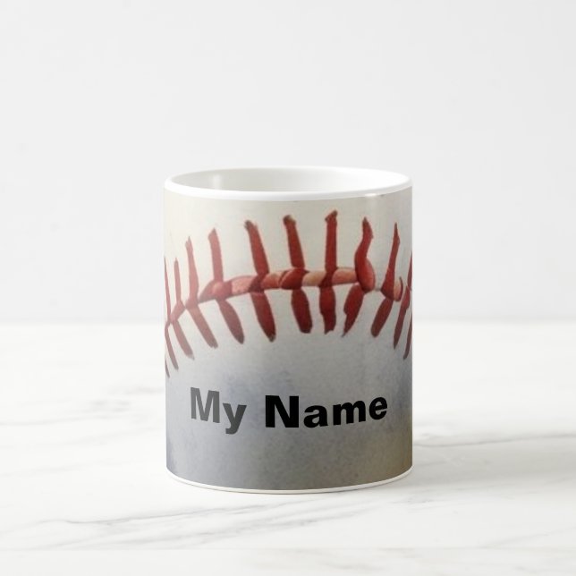 Baseball Your Name Coffee Mug (Center)