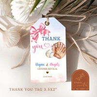 Baseballs and Bows Thank You  Gift Tags