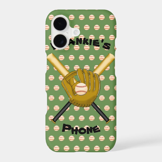 Baseballs & Bats Cell Phone Case (Back)