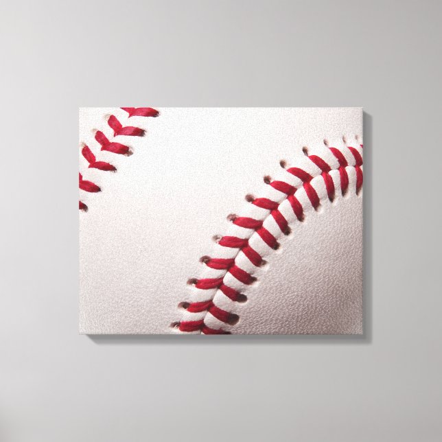 Baseballs - Customise Baseball Background Template Canvas Print (Front)