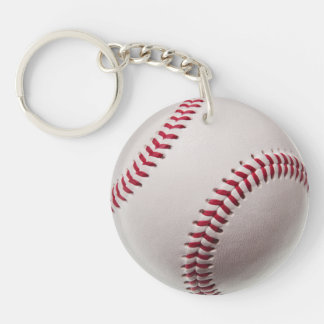 Baseballs - Customise Baseball Background Template Key Ring