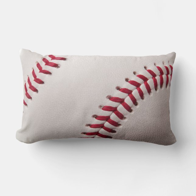 Baseballs - Customise Baseball Background Template Lumbar Cushion (Front)