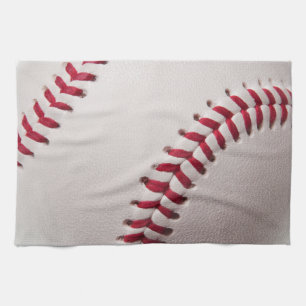 Baseballs - Customise Baseball Background Template Tea Towel