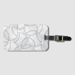Baseballs luggage tag