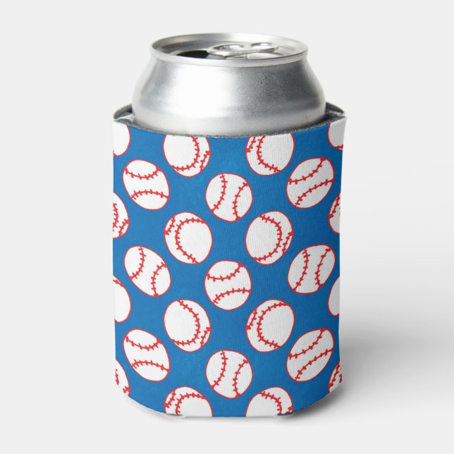 Baseballs Pattern Can Cooler (Can Front)