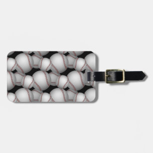 Baseballs Pattern Luggage Tag