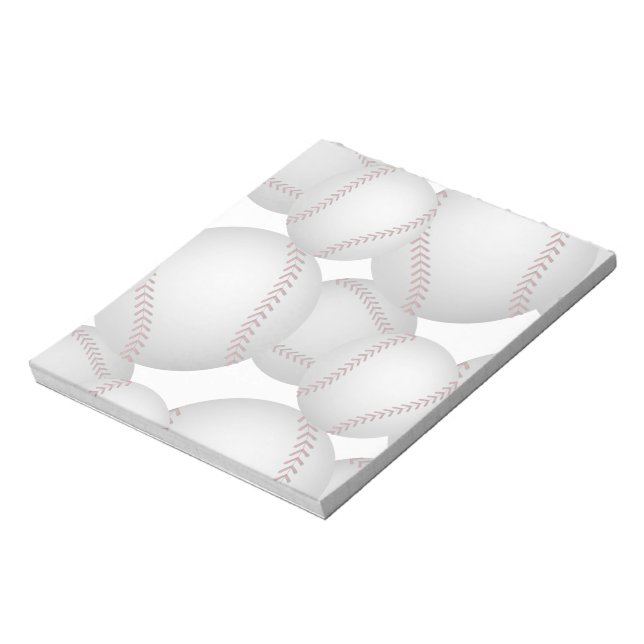 Baseballs Pattern Notepad (Rotated)
