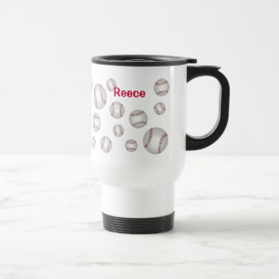 Baseballs Sports Lover Personalised Steel Mug