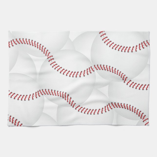 Baseballs Tea Towel (Horizontal)