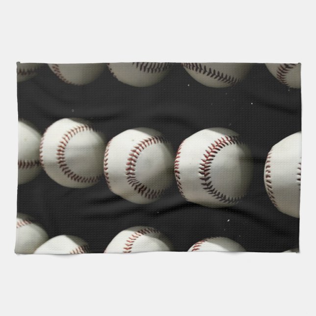 Baseballs Tea Towel (Horizontal)
