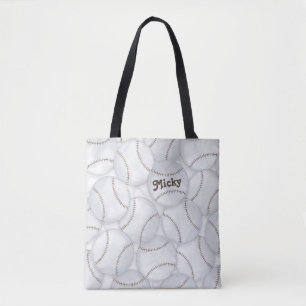 Baseballs tote bag