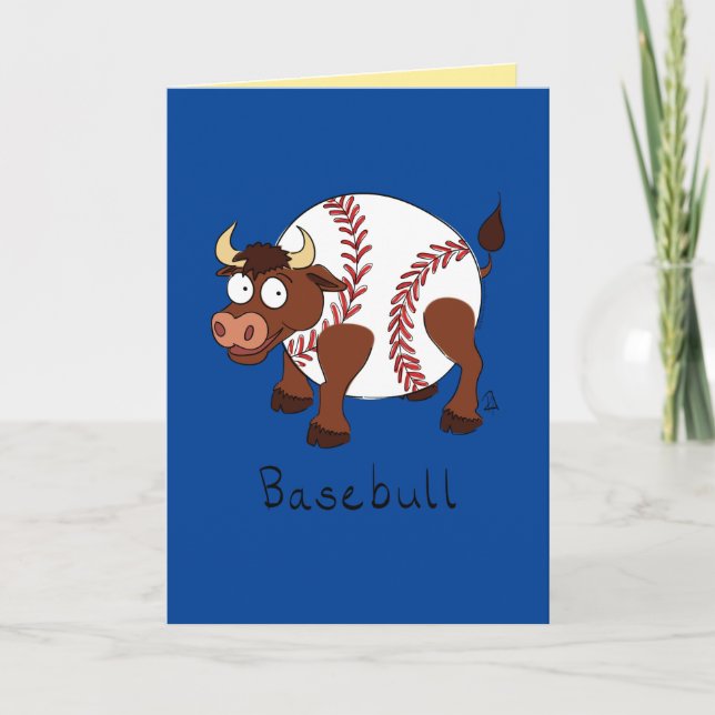 Basebull - Funny Baseball Bull Card (Front)