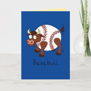 Basebull - Funny Baseball Bull Card