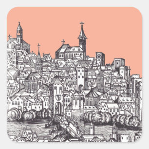 Basel city in northwestern Switzerland Square Sticker