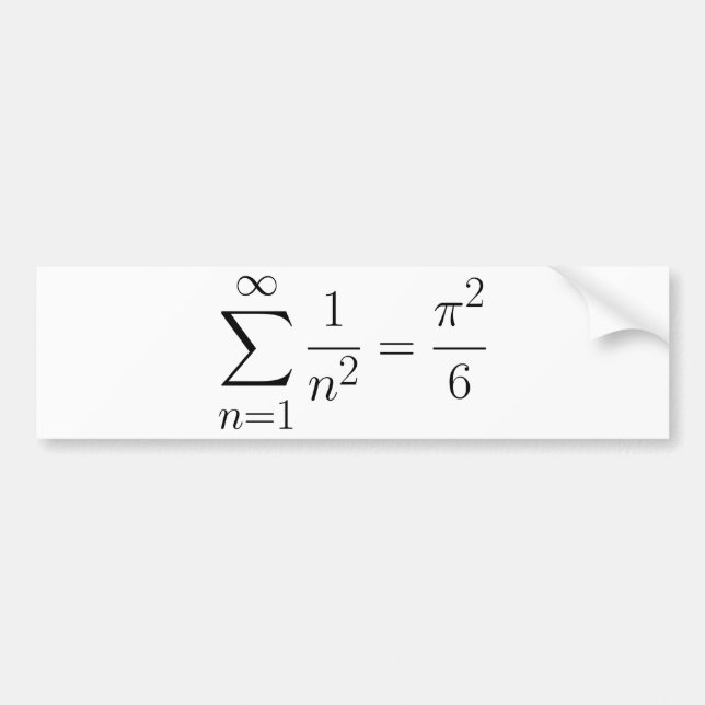 Basel problem bumper sticker (Front)