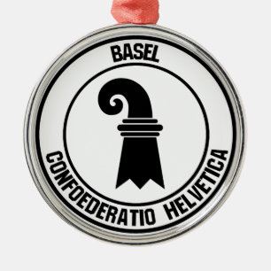 Basel Round Emblem Metal Tree Decoration