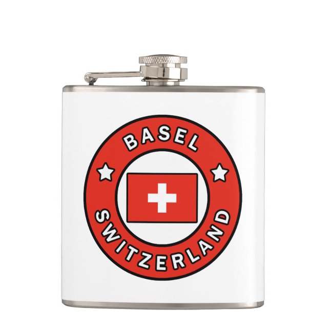 Basel Switzerland Hip Flask (Front)