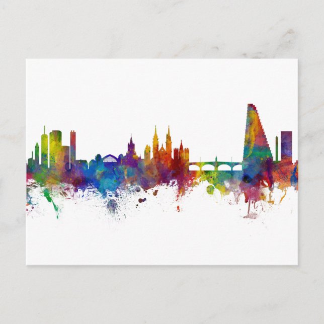 Basel Switzerland Skyline Postcard (Front)