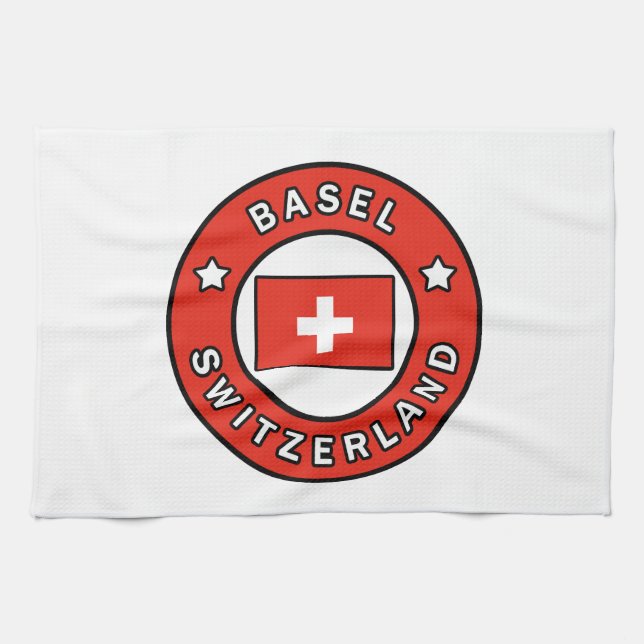 Basel Switzerland Tea Towel (Horizontal)