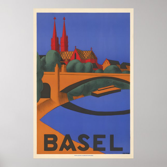 Basel Switzerland Travel Poster (Front)