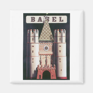 Basel Vintage Travel Poster Magnet