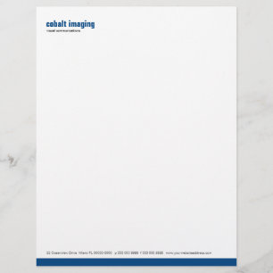 Baseline Panel Cobalt Letterhead Template