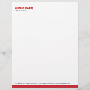Baseline Panel Crimson Letterhead Design