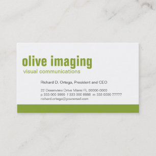 Baseline Panel Olive Business Card