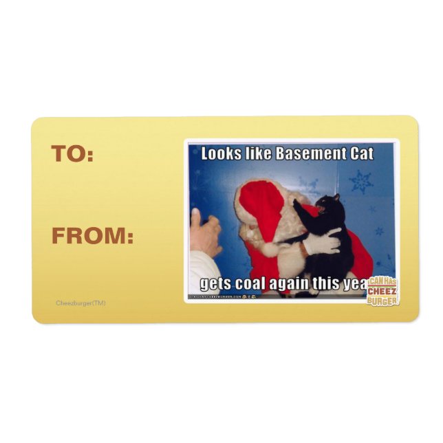 Basement Cat gets coal (Front)
