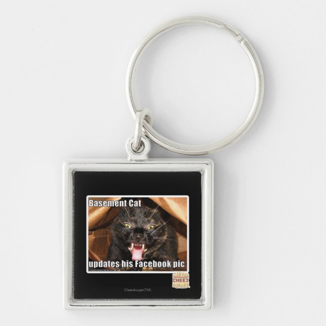 Basement Cat Key Ring (Front)