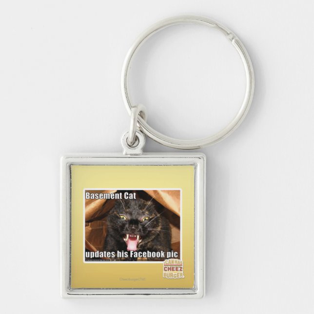 Basement Cat Key Ring (Front)