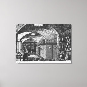 Basement of the Bank of France in Paris, 1897 Canvas Print