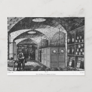 Basement of the Bank of France in Paris, 1897 Postcard