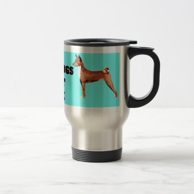 BASENJI BARK TRAVEL MUG (Right)
