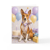 Basenji Birthday Card | Cute Dog Birthday Card