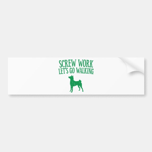 Basenji Bumper Sticker (Front)