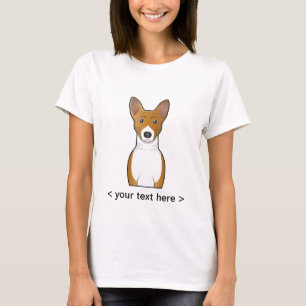 Basenji Cartoon Portrait Personalised T-Shirt