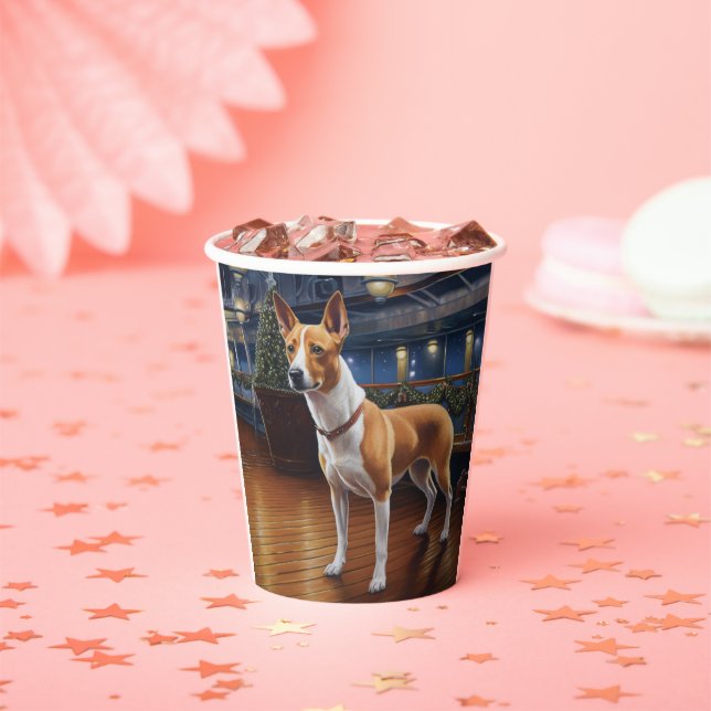 Basenji Christmas Cruise: Pawsome Holiday Delight  Paper Cups (Insitu)