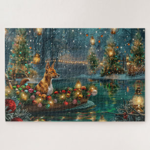 Basenji Christmas Festive Voyage Jigsaw Puzzle