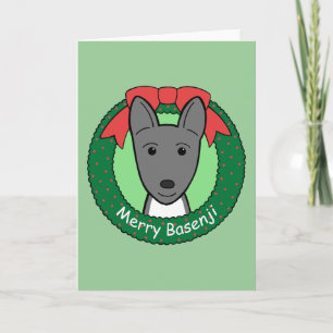 Basenji Christmas Holiday Card