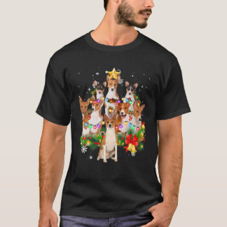 Basenji Christmas Tree X-Mas Decorations Funny For T-Shirt