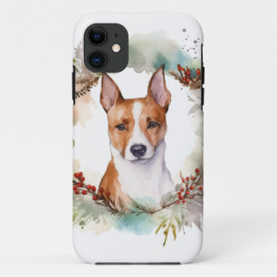Basenji Christmas Wreath Festive Pup Case-Mate iPhone Case