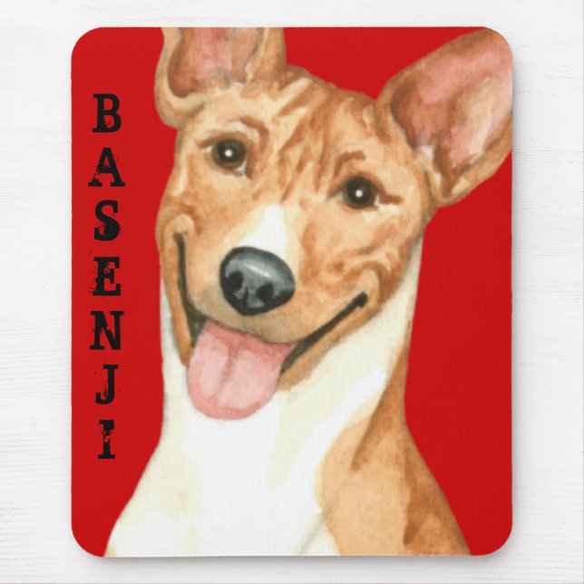 Basenji Colour Block Mouse Pad (Front)