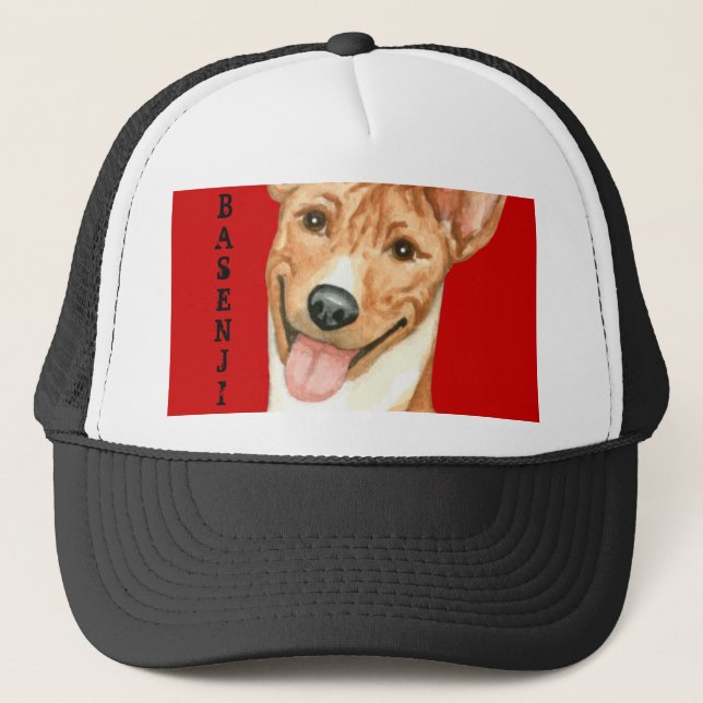Basenji Colour Block Trucker Hat (Front)