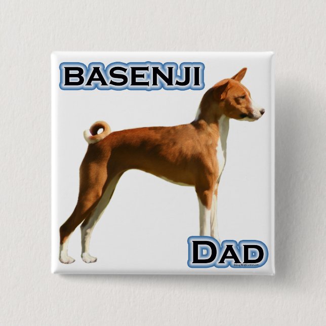 Basenji Dad 4 15 Cm Square Badge (Front)
